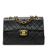 シャネル ココマーク デカマトラッセ34 斜め掛け チェーン ショルダーバッグ ブラック レザー レディース CHANEL 【中古】